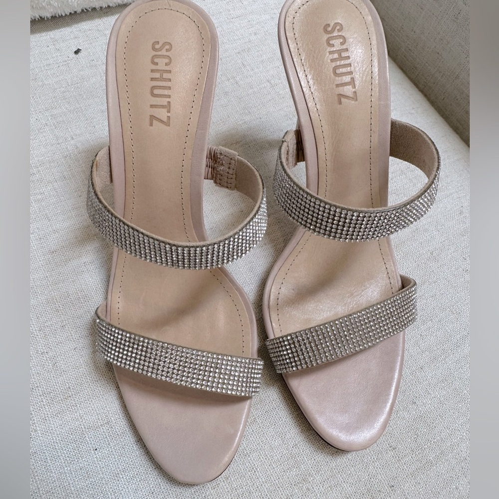 SCHUTZ Silver and Cream Sandals - Picture 3 of 10